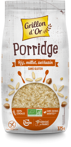 Porridge riz millet sarrasin 375g