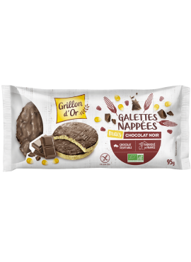 Galettes de maïs nappées chocolat noir 95g