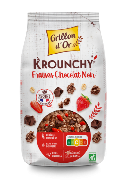 Krounchy fraises chocolat noir