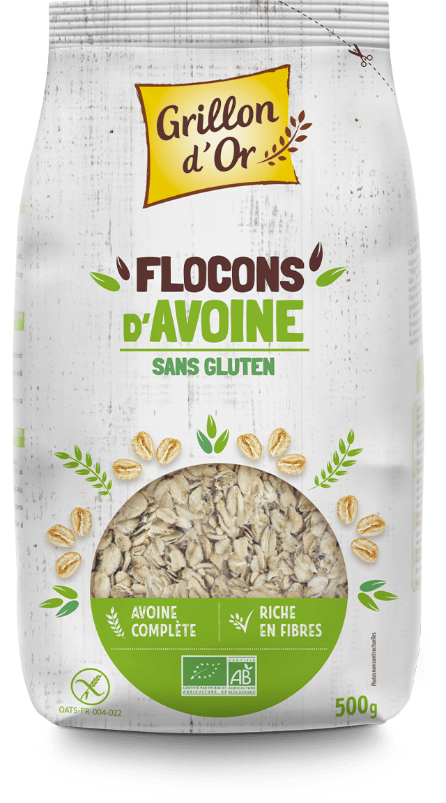 Céréales flocons d'avoine complets sans gluten Bio TERRES & CEREALES BIO :  le paquet de 500g à Prix Carrefour
