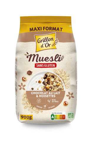 Muesli chocolat au lait et noisettes
