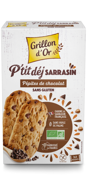 Biscuits P'tit déj sarrasin pépite de chocolat 150g