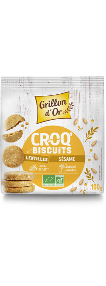 Croq'biscuits lentilles sésame 100g