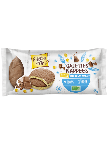 Galettes de maïs nappées chocolat lait 95g