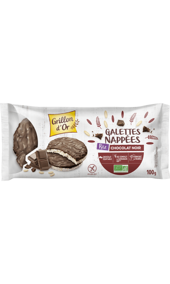 Galettes de riz nappées chocolat noir 100g