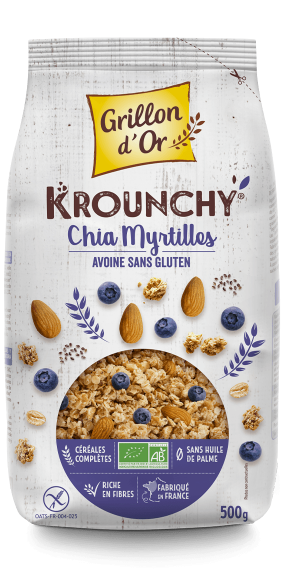 Krounchy chia myrtilles sans gluten 500g