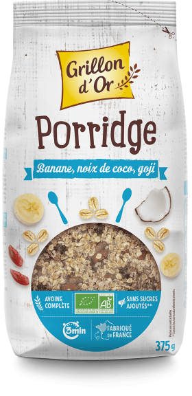 Porridge banane coco goji 375g