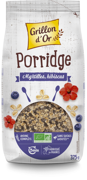 Porridge myrtilles hibiscus 375g