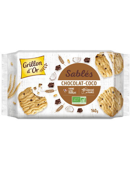 Sablés chocolat coco 140g