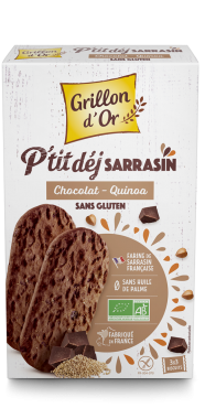 Biscuits P'tit déj sarrasin chocolat quinoa 150g 