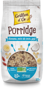 Porridge banane coco goji 375g